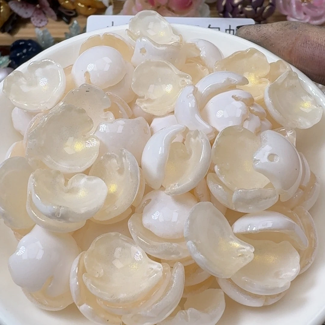 玻璃163 勺药花 微瑕