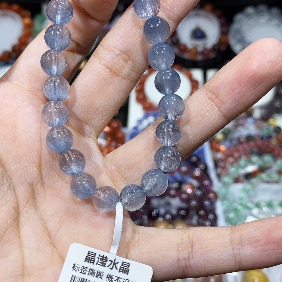 手串水晶未镶嵌钢丝蓝8