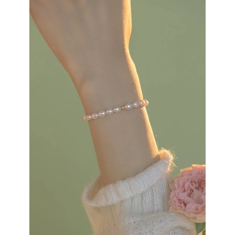 【粉丝福利】天然淡水珍珠弹力简约百搭手链手串闺蜜礼物LH0539