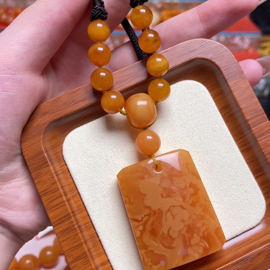 蜜蜡颈饰未镶嵌项链