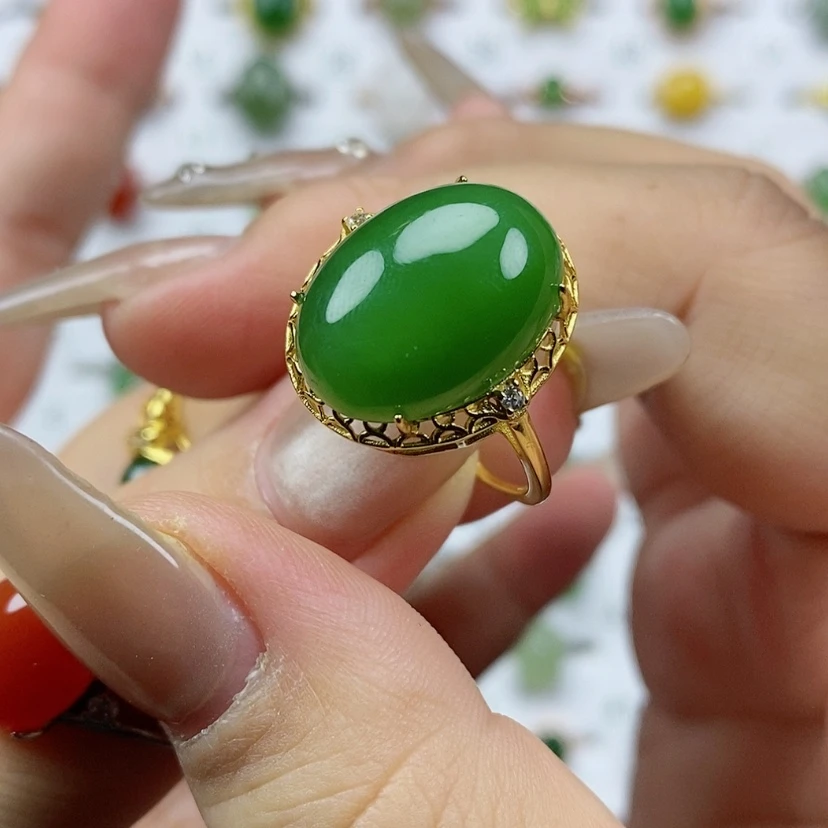 【闪购商品】和田玉（碧玉）纯天然和田玉和田玉银S925镶嵌