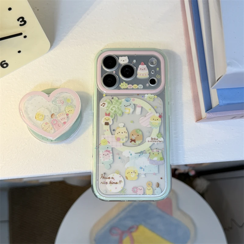 果冻二合一角落生物+支架适用16promax手机壳iPhone17苹果15/16新
