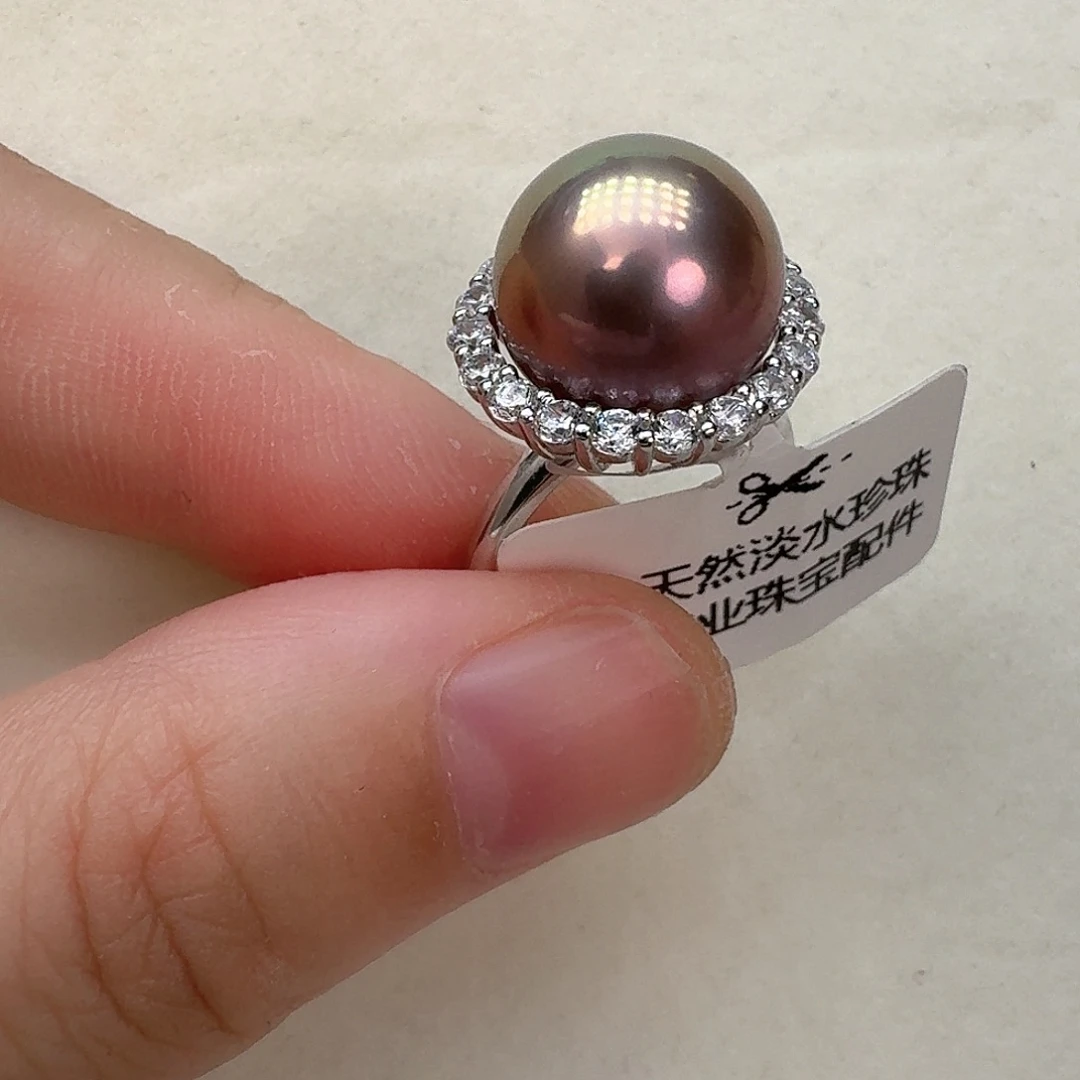 淡水珍珠银S925镶嵌戒指