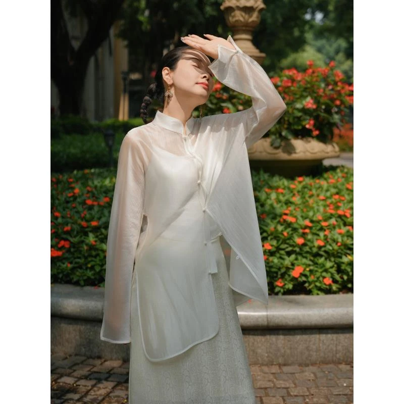 爱妃原创【故里2.0】新中式常规长袖衬衫气质复古风高级感上衣86861