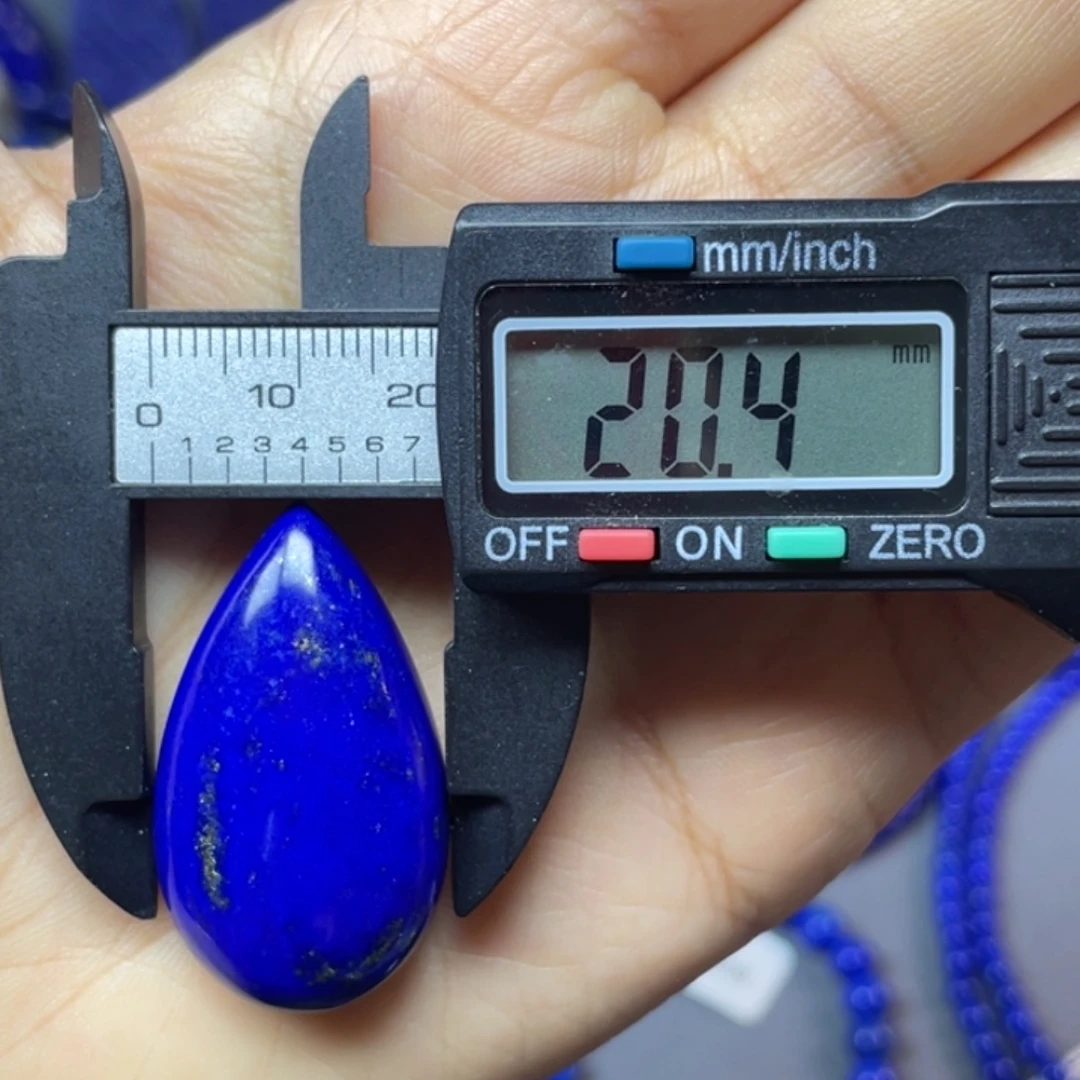 青金石未镶嵌20×36mm裸石水滴蛋面