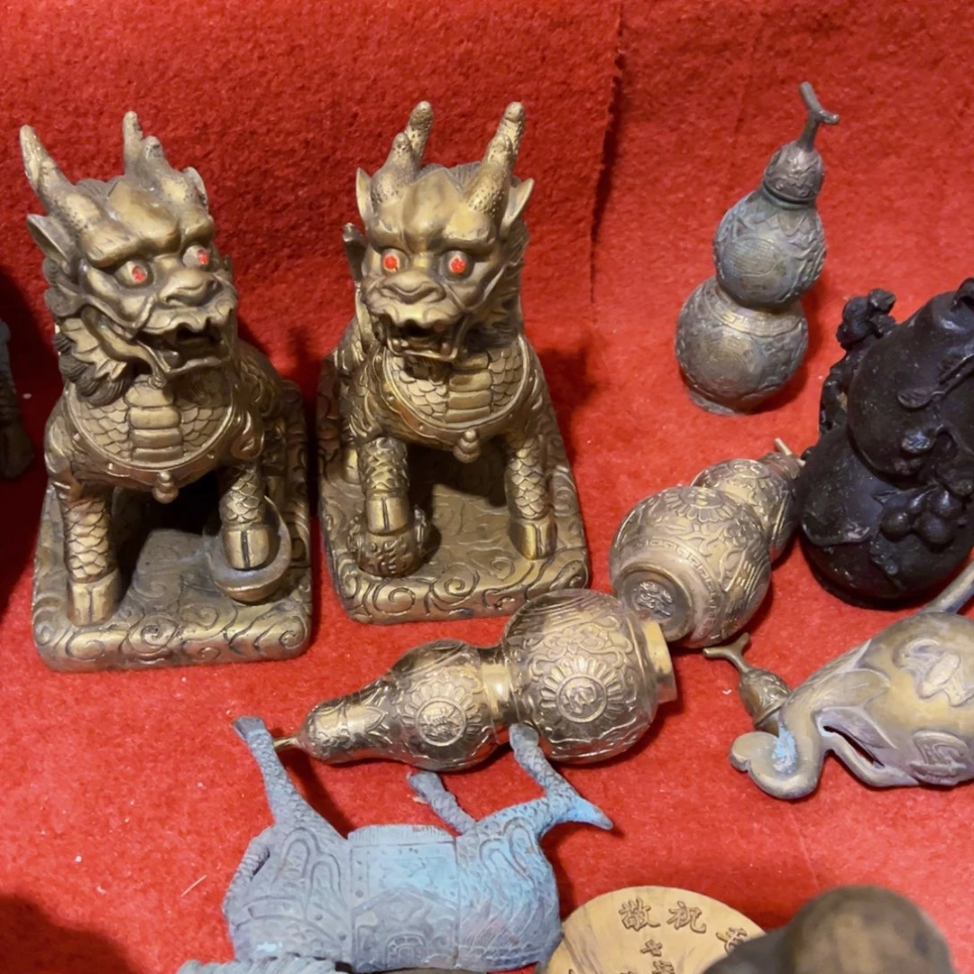 文***儿黄铜摆件工艺品黄铜