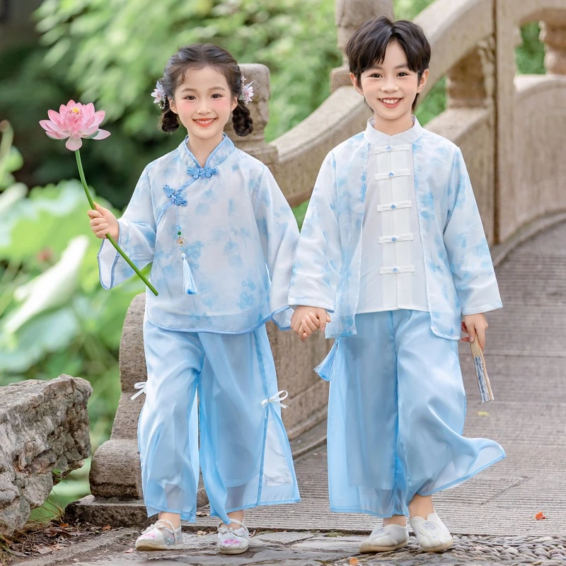 儿童汉服2025新款男女童中国风高端唐装幼儿园古风超仙国学演出服