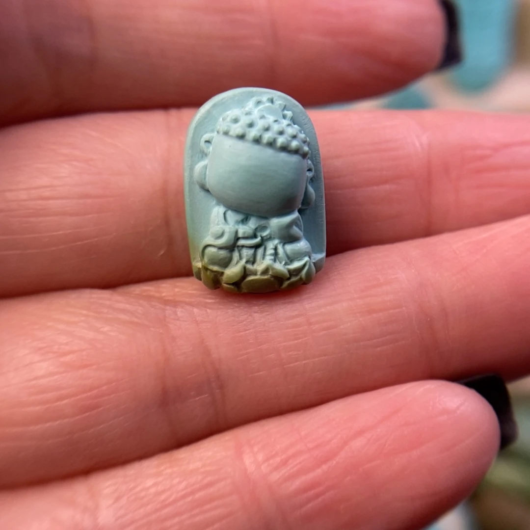 绿松石未镶嵌宝宝佛