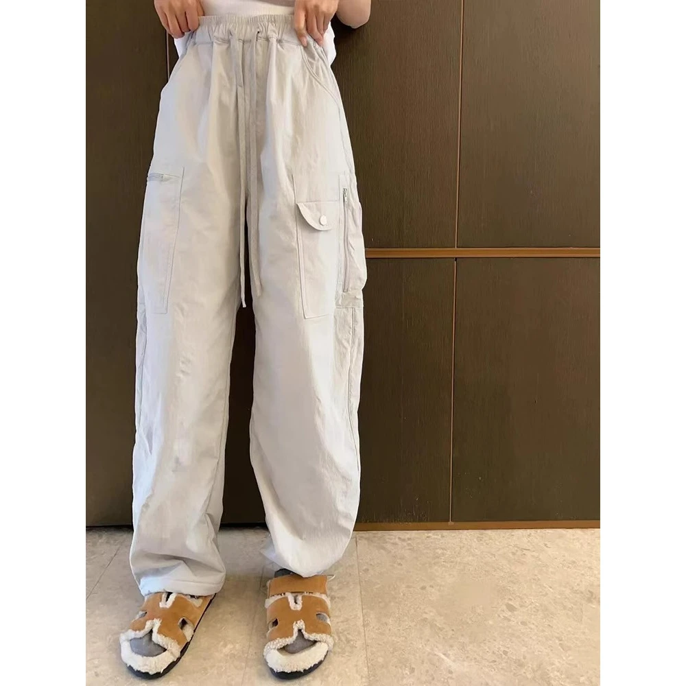 好穿舒服到尖叫，！工装裤女秋季新款抽绳宽松休闲裤百搭降落伞裤子