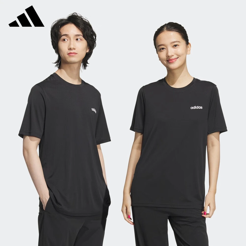 阿迪达斯短袖男装运动服秋季新款男女同款舒适透气半袖跑步速干