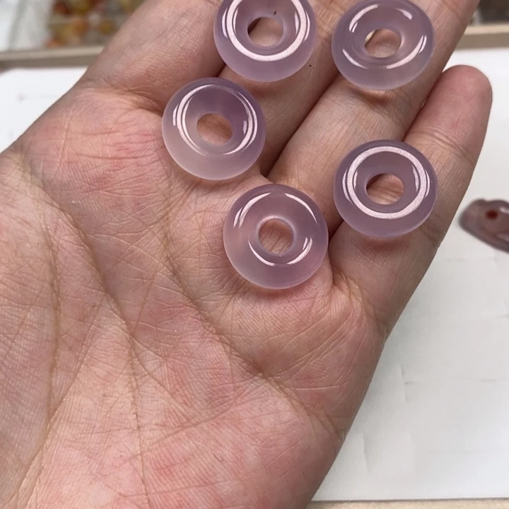 玛瑙/玉髓未镶嵌颈饰1个甜甜圈