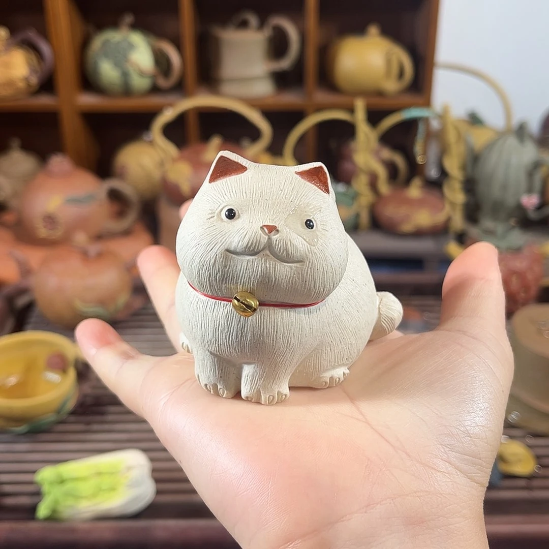紫砂茶宠紫砂招财猫