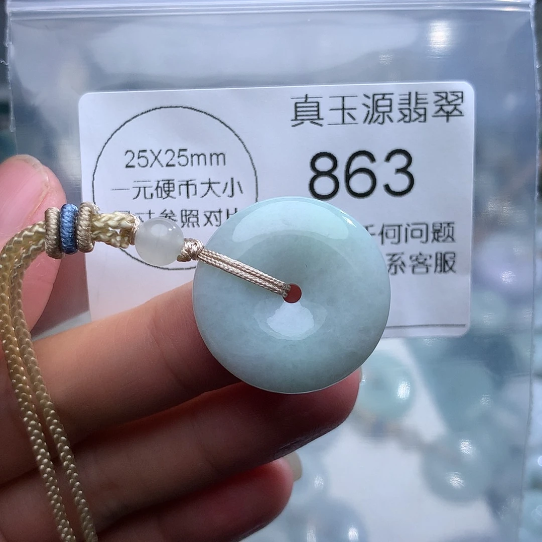 翡翠未镶嵌颈饰863。