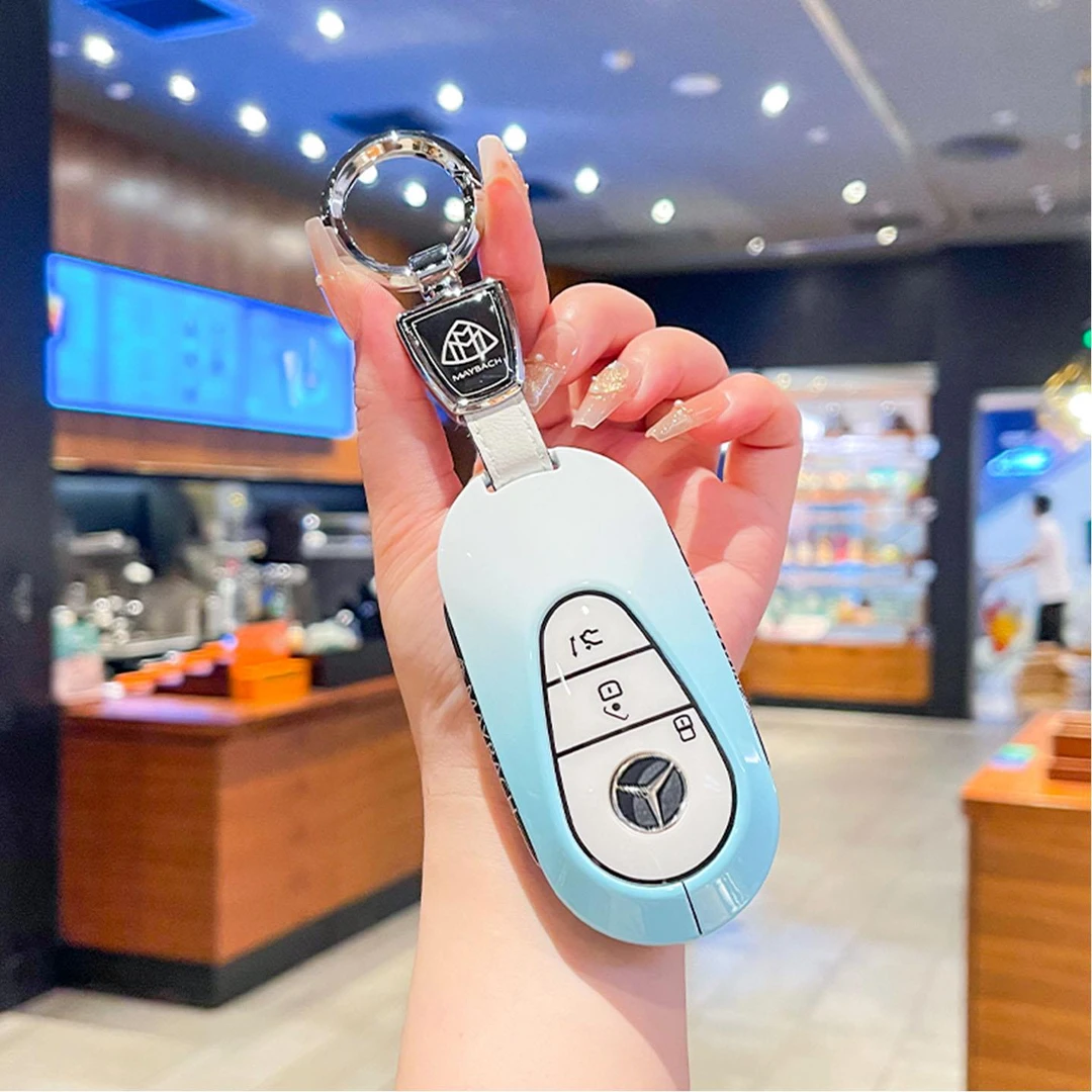 适用于奔驰S级钥匙套S400L迈巴赫S480钥匙包扣450L汽车保护钥匙壳