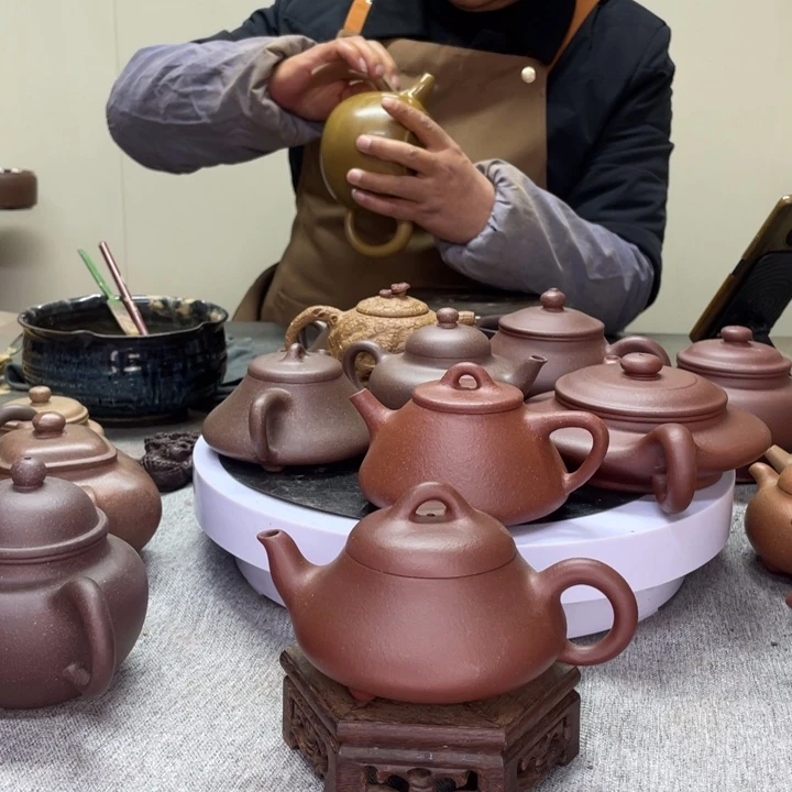 底槽青茶壶汉棠石瓢半手工制作