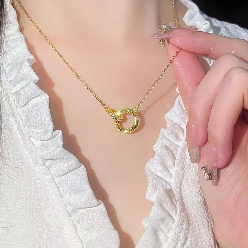 莫比乌斯环项链女轻奢设计感简约新款锁骨链
