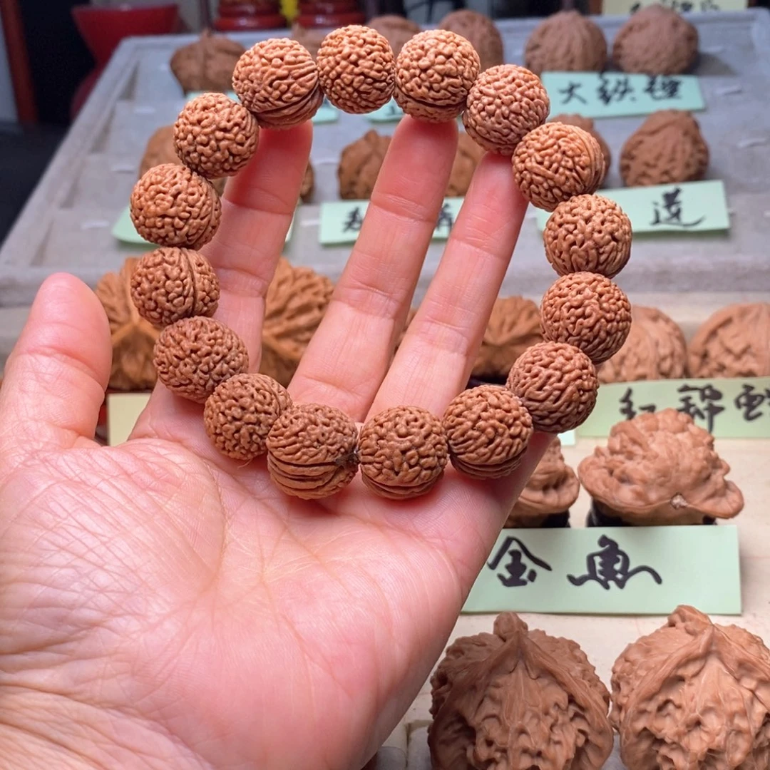 手串文玩核桃金刚纹桃核手串