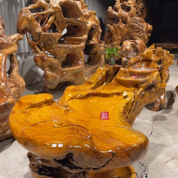 香榧木香樟木根雕实木茶台