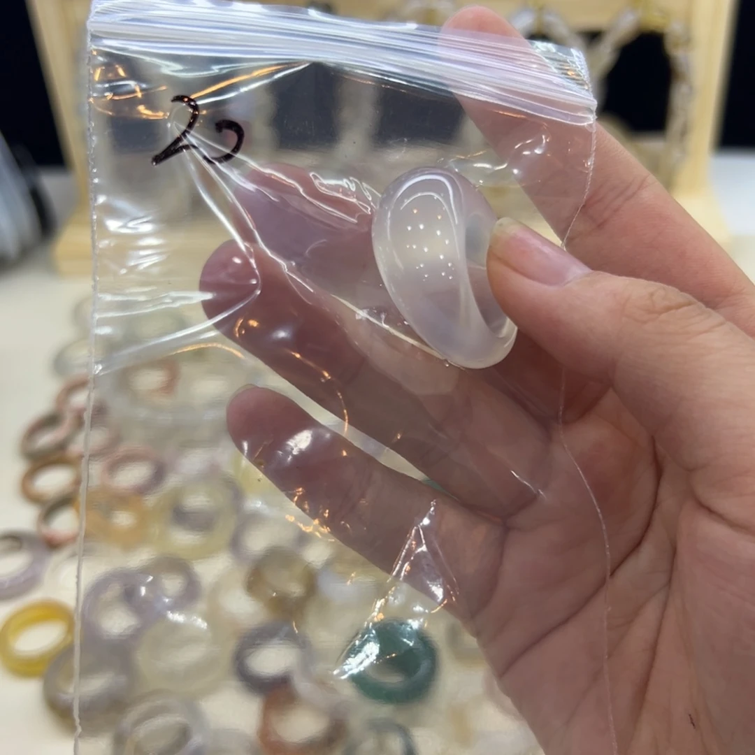 玛瑙/玉髓戒指合金20港17