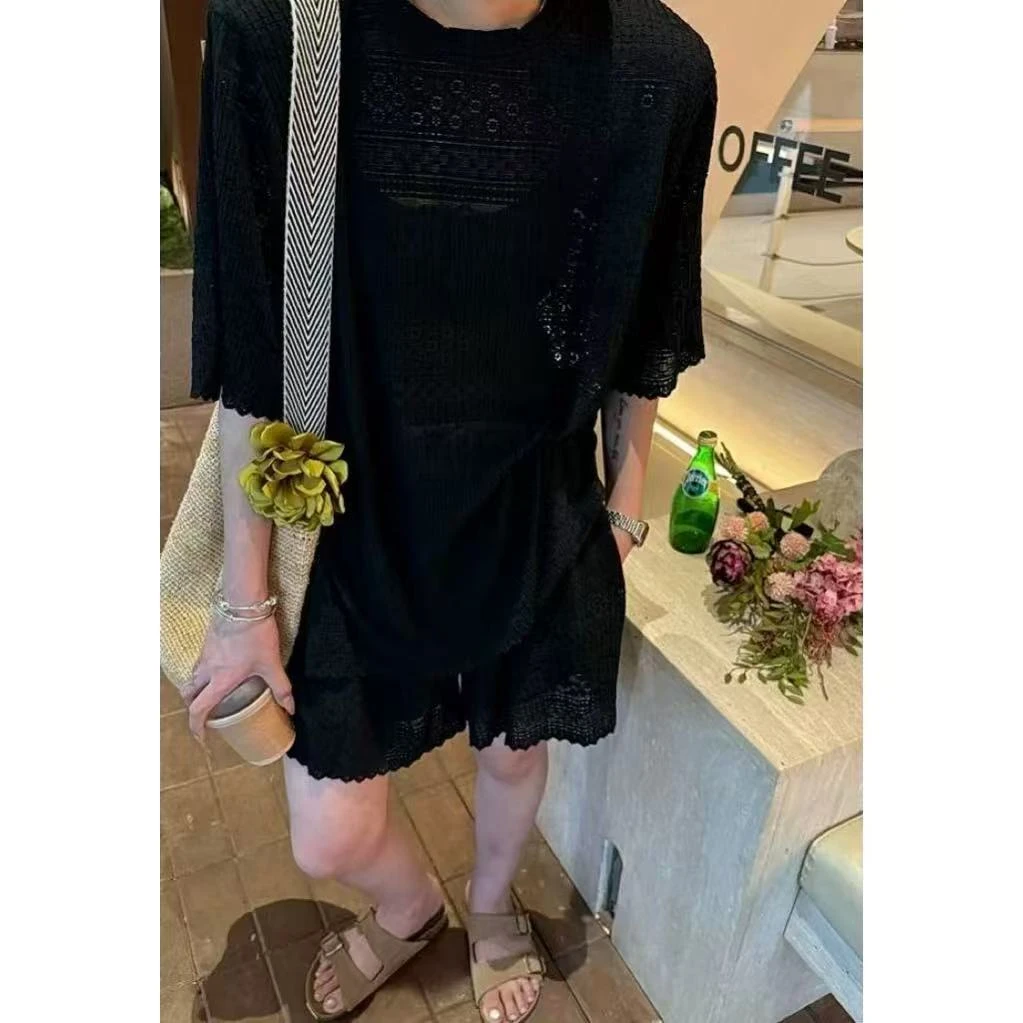 【 雨•美 推荐 】8013夏季百搭上衣开叉套装