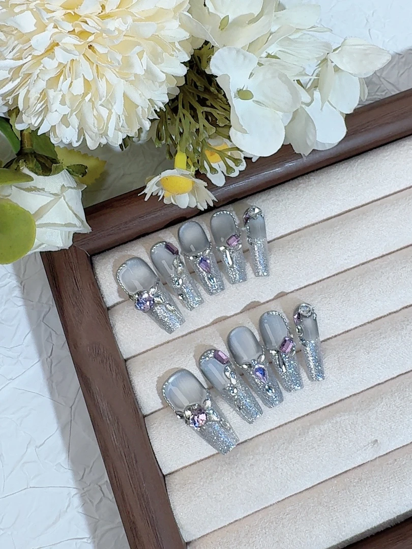 【永夜星河】气质简约猫眼渐变纯欲显白温柔日常穿戴甲