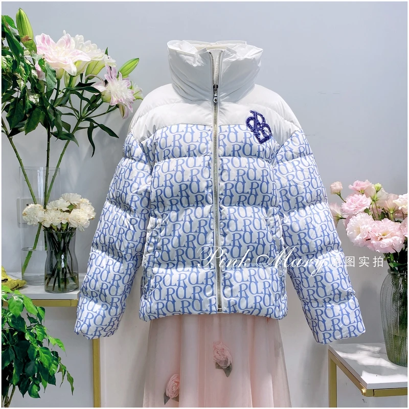 Pink Mary粉红玛琍冬季高领白鸭绒羽绒服外套保暖女装PMMMW760780