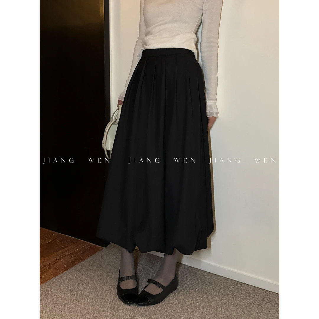 【花苞长裙】姜雯 设计感重磅绸缎泡泡式半裙