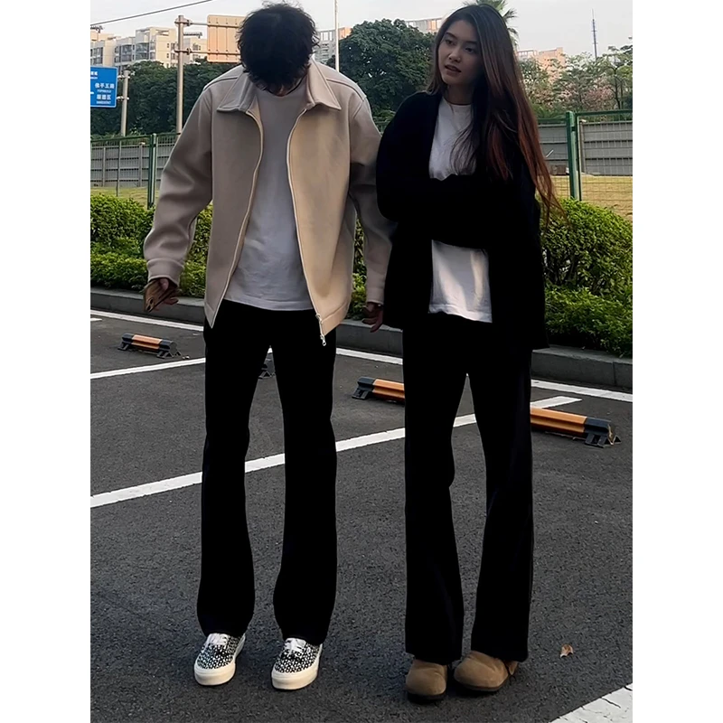 cleanfit黑色517弯刀西裤男春季高级感休闲裤修身潮牌直筒西装裤