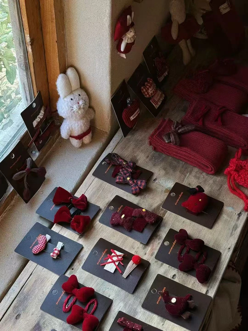 MUMUDORA儿童发夹韩版可爱饰品碎发刘海边夹少女毛绒卡通配饰A5