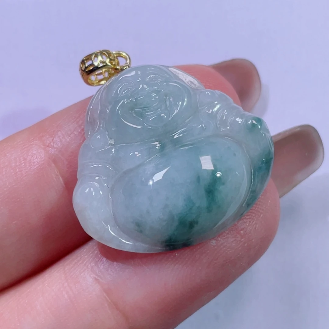 翡翠未镶嵌颈饰佛公