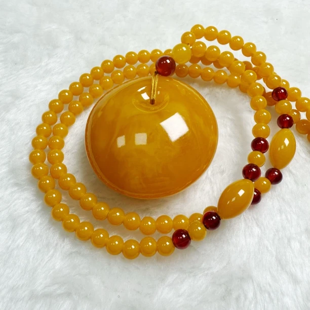 w131  藏族精工打磨公主扣6mm珠链毛衣链80cm