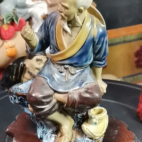 用***1石湾陶瓷公仔摆件