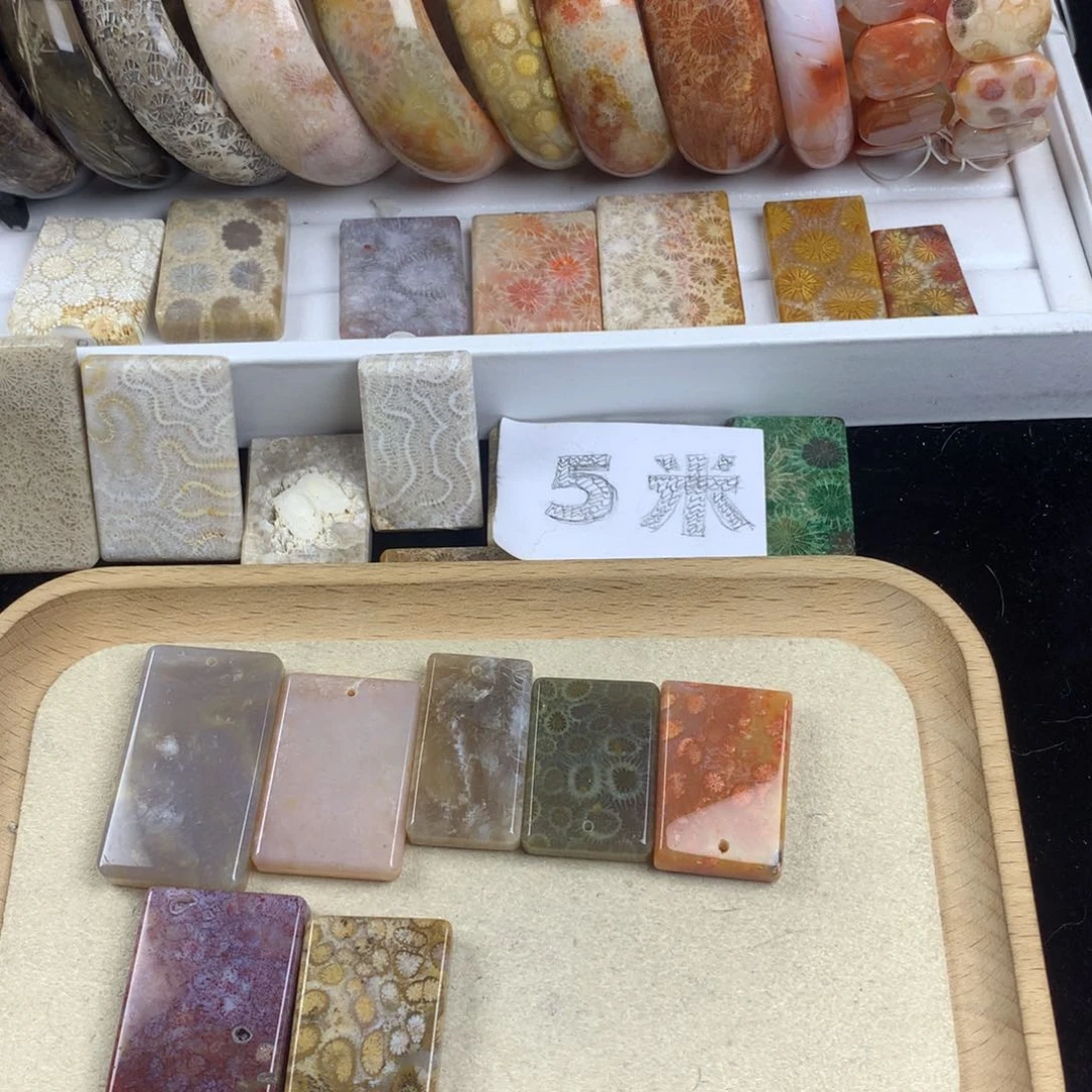 夏****硅化珊瑚（珊瑚玉）未镶嵌颈饰