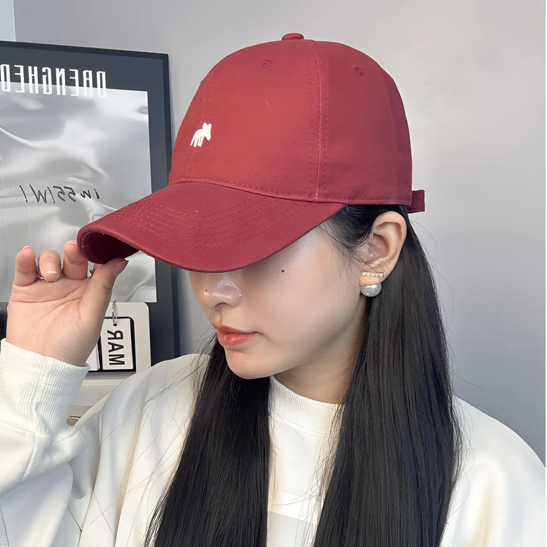 潮流大头围棒球帽显脸小男女同款时尚百搭刺绣鸭舌帽加宽帽檐帽子