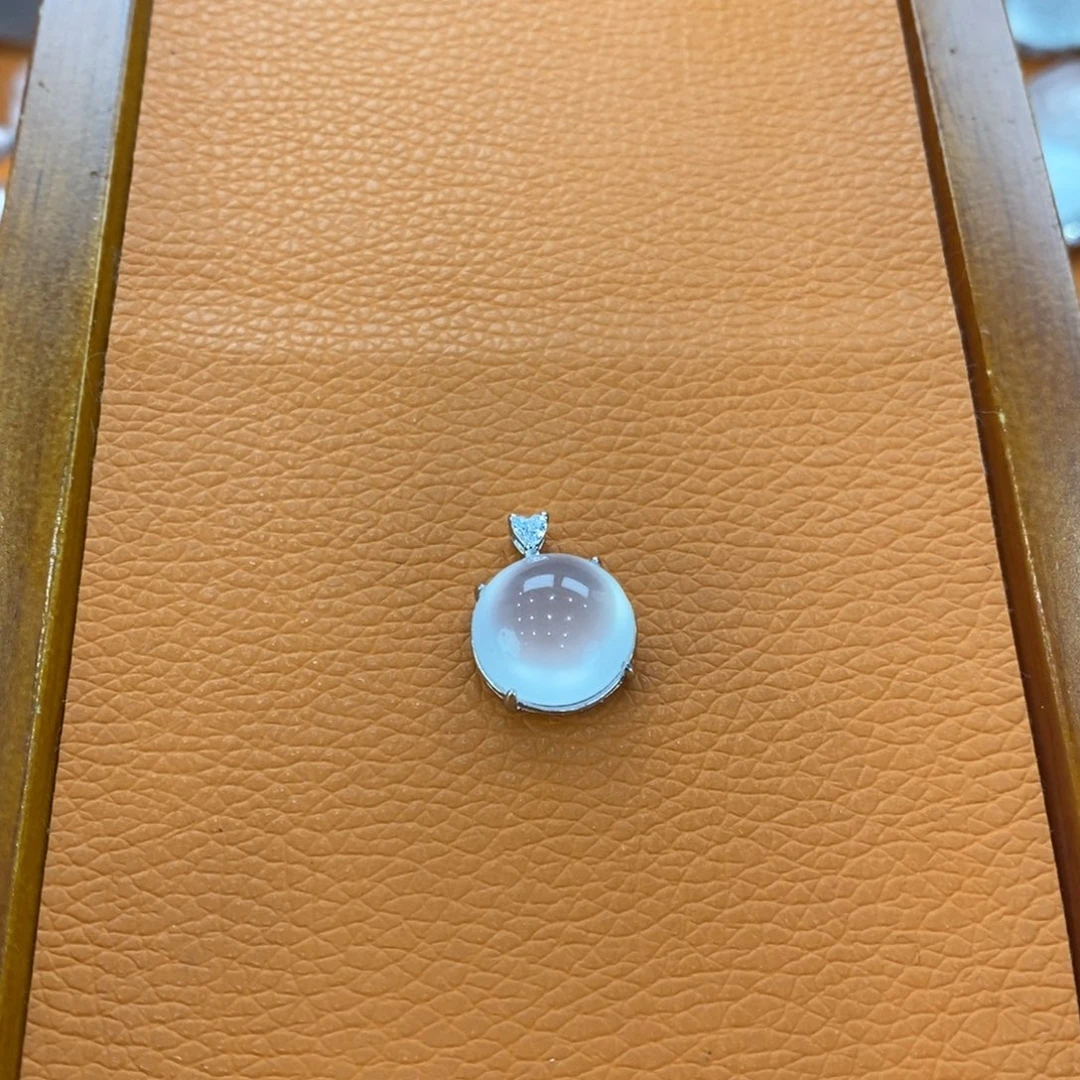 石英质玉吊坠(不含链)银S925镶嵌