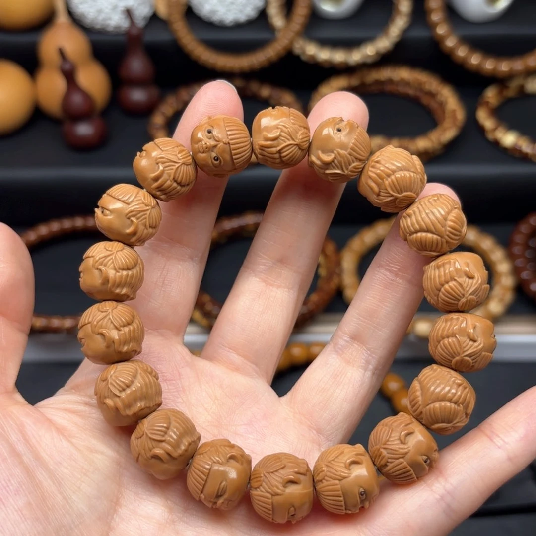 【闪购商品】紫金鼠吊坠菩提猴头雕刻手串