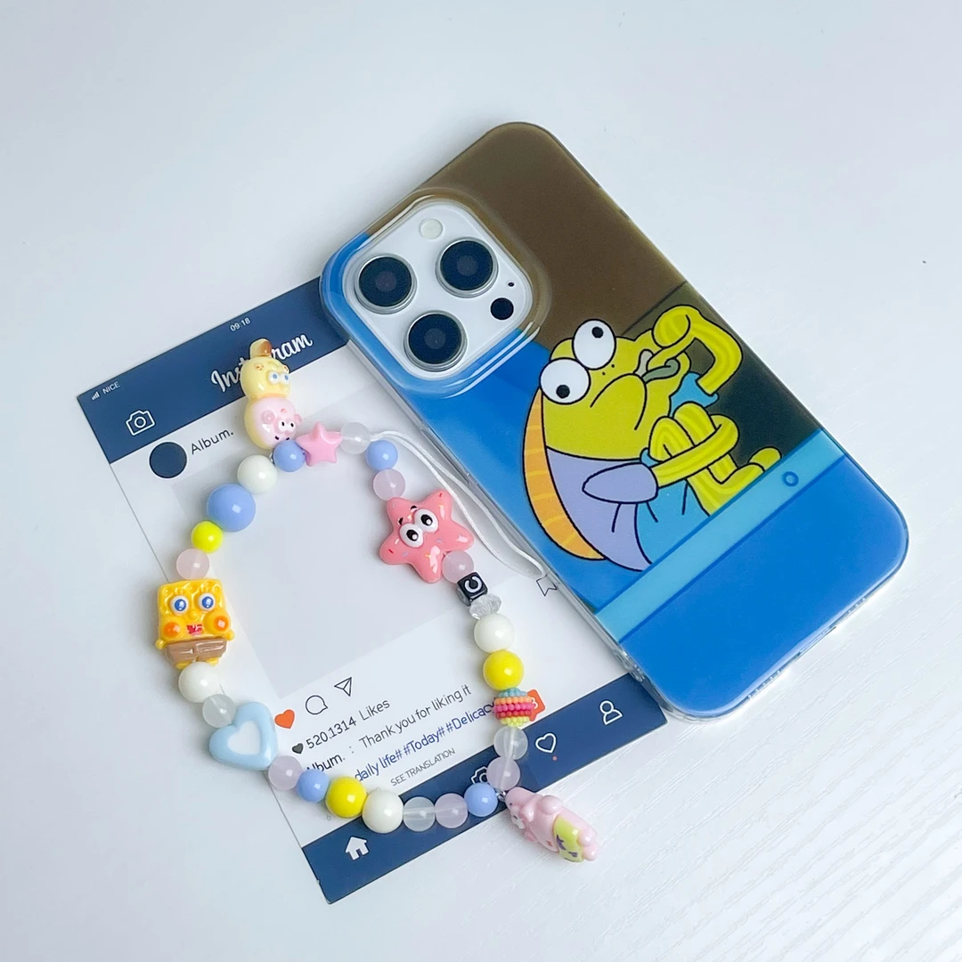 【192】比奇堡唆手指呆鱼手机壳苹果17iPhone16华为小米17oppovivo
