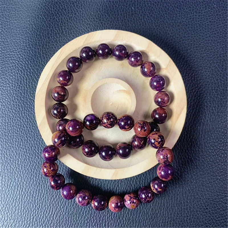 南非料老矿料咖皮色紫舒10M手串s330多样性发一