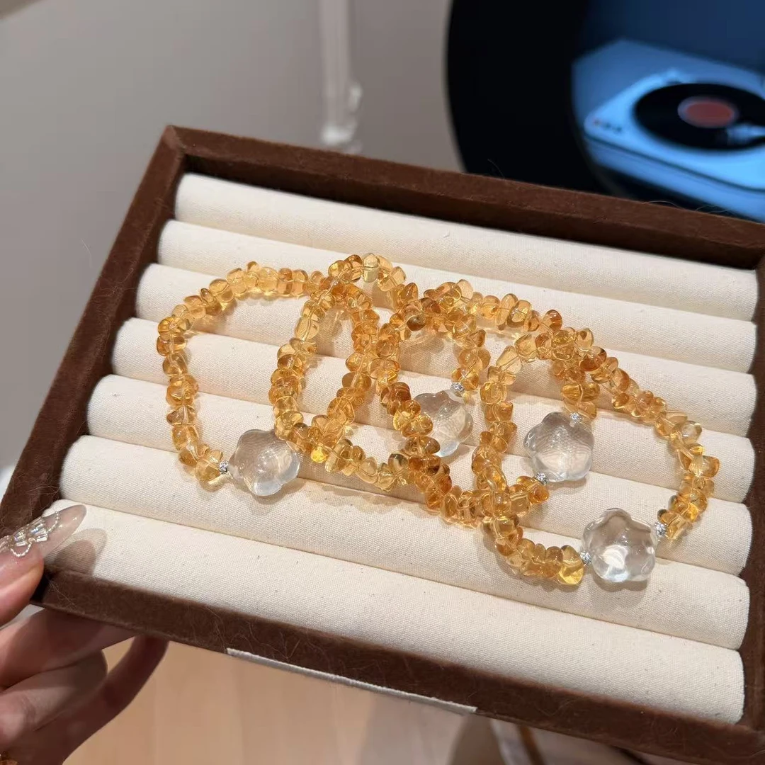「烁星」巴西黄水晶白水晶手串手链 多样性发其一ZC105