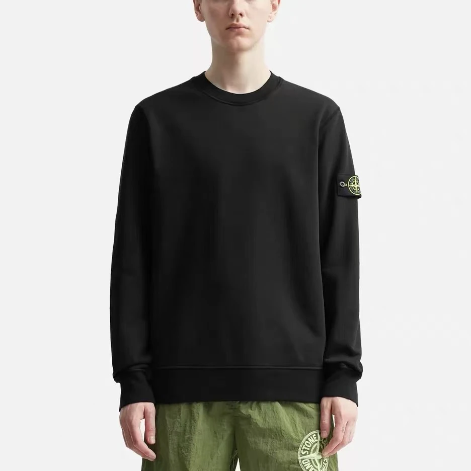 STONE ISLAND男经典徽章全棉套头卫衣