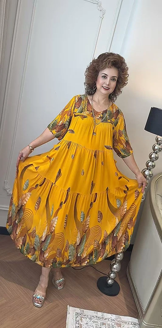 薄款长裙口袋纯棉连衣裙