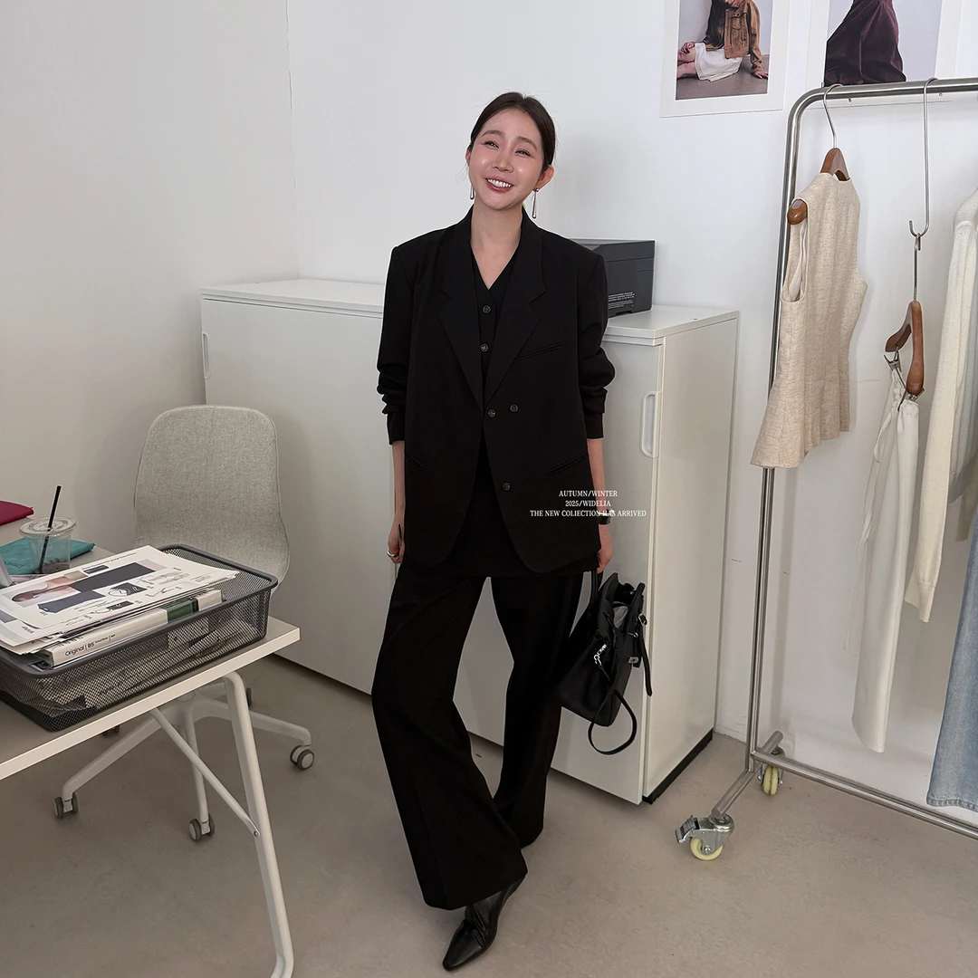 widelia春夏款韩版7051 街头酷飒港风宽松通勤高级干练风西装套装