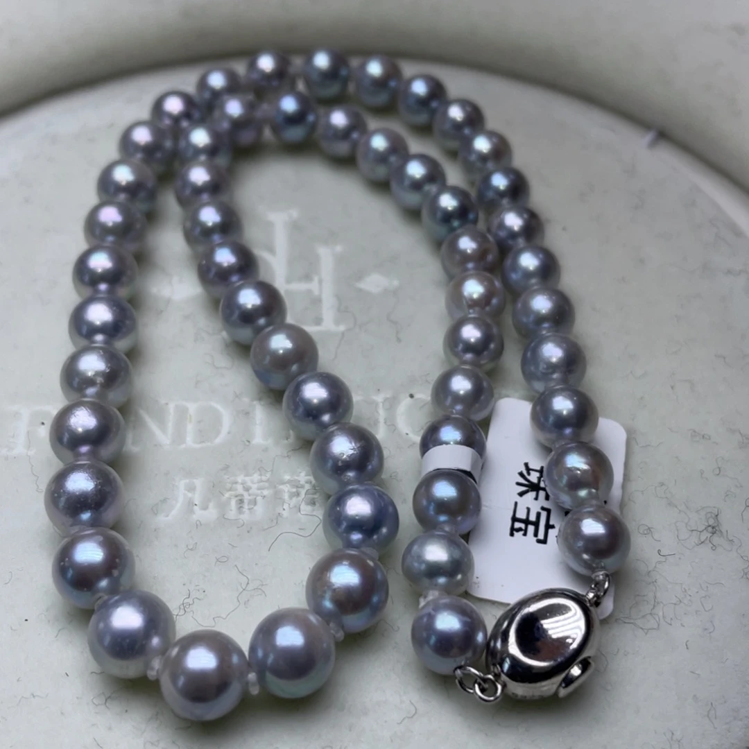 海水珍珠银S925镶嵌颈饰