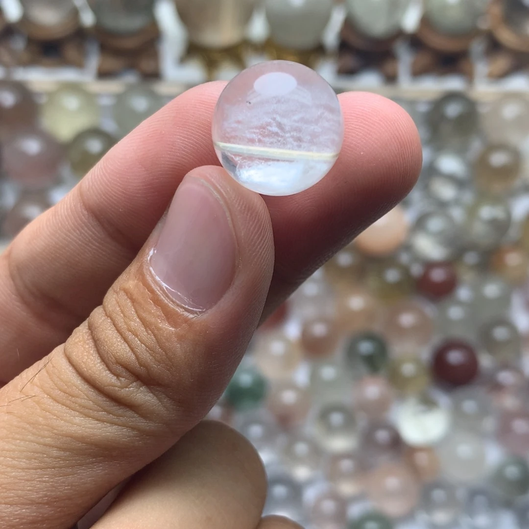 S***e水晶珠宝半成品未镶嵌兔毛球