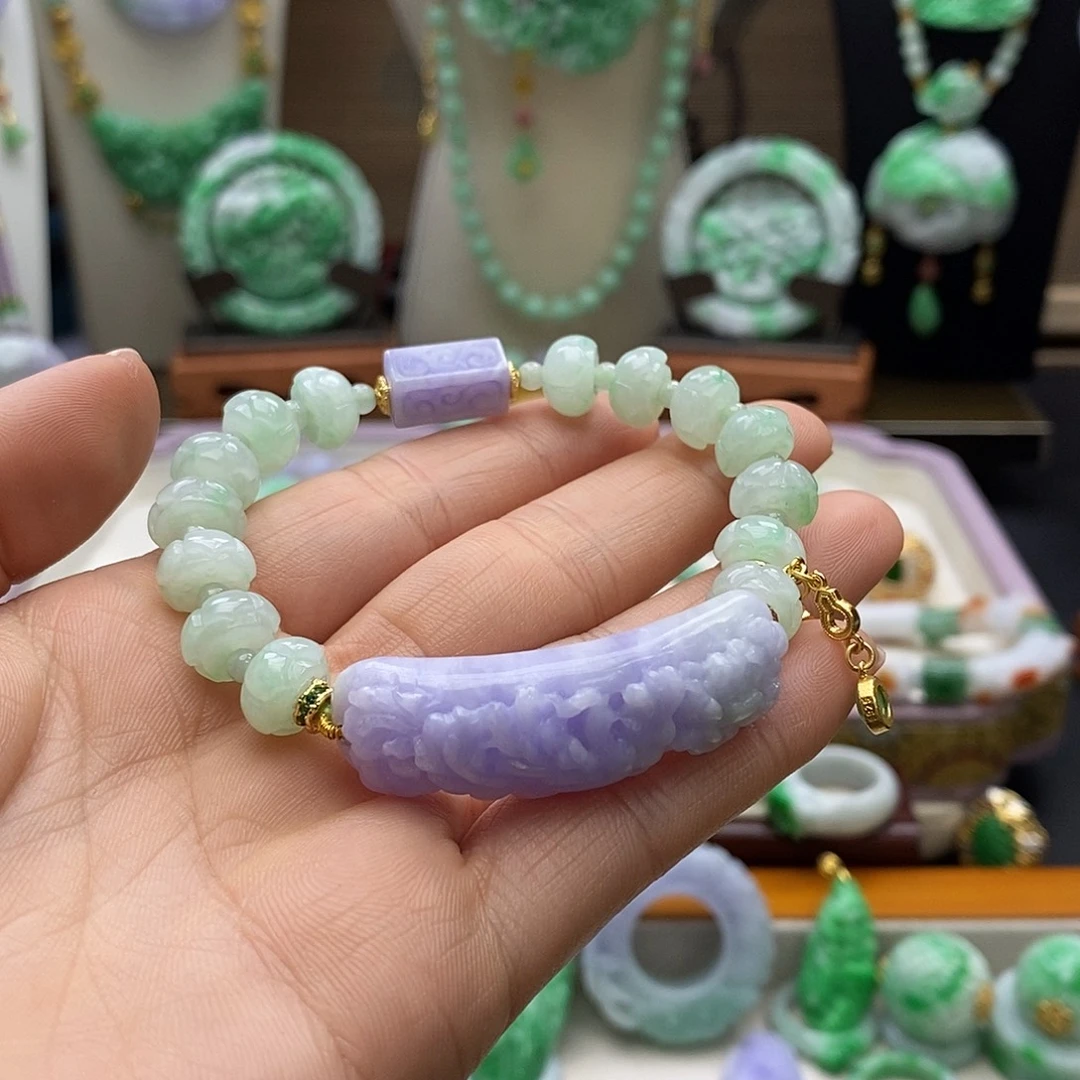 翡翠未镶嵌颈饰天然