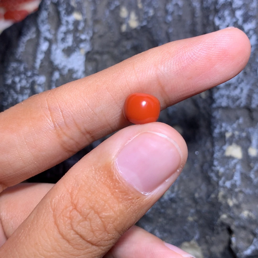 ༺***༻南红玛瑙未镶嵌瓦西满肉老型8×7