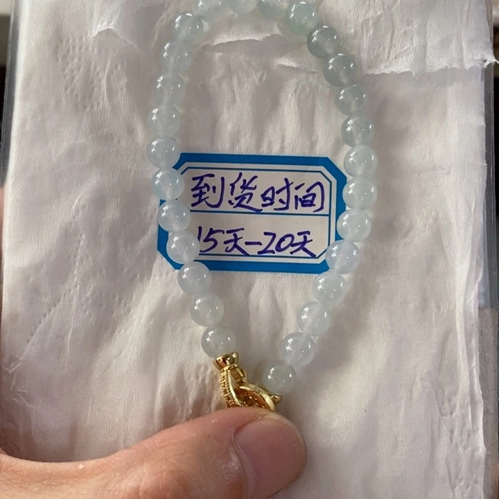 定制翡翠未镶嵌缅甸翡翠a货冰白手链卡6.6