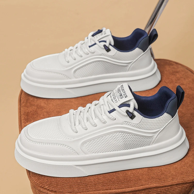 网面透气男鞋2025新款男式休闲鞋子软底男生板鞋小白鞋MDD9198