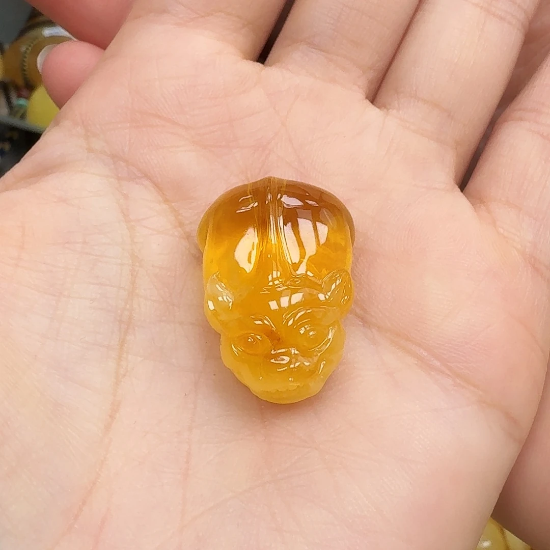 未镶嵌琥珀珠宝奇石吊坠