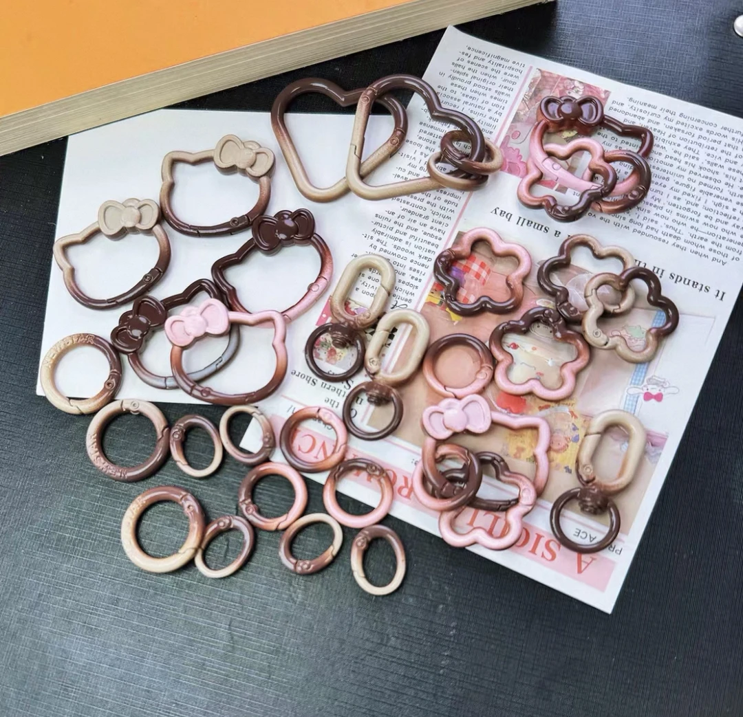 【自选】美拉德色系彩色弹簧扣咖色红棕色粉棕色扣 钥匙扣包挂diy扣